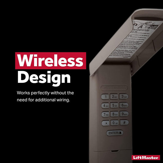 LiftMaster 877LM / 877LMMC Wireless Keyless Entry Garage Door Keypad, Security+ 2.0, Backlit PIN Access