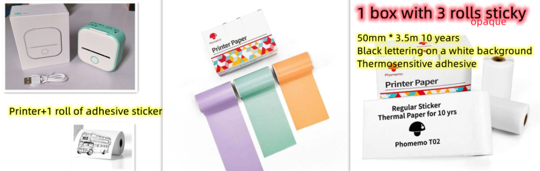 Portable Mini Thermal Label & Photo Printer – Bluetooth-Compatible, Home & Student Use, Price Tag Printer