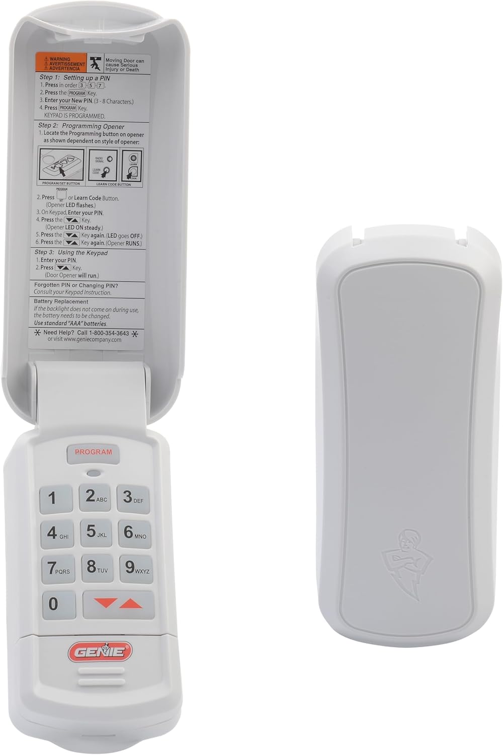 Genie Wireless Keyless Garage Door Opener Keypad, Intellicode Security, Backlit PIN Entry, Easy Installation
