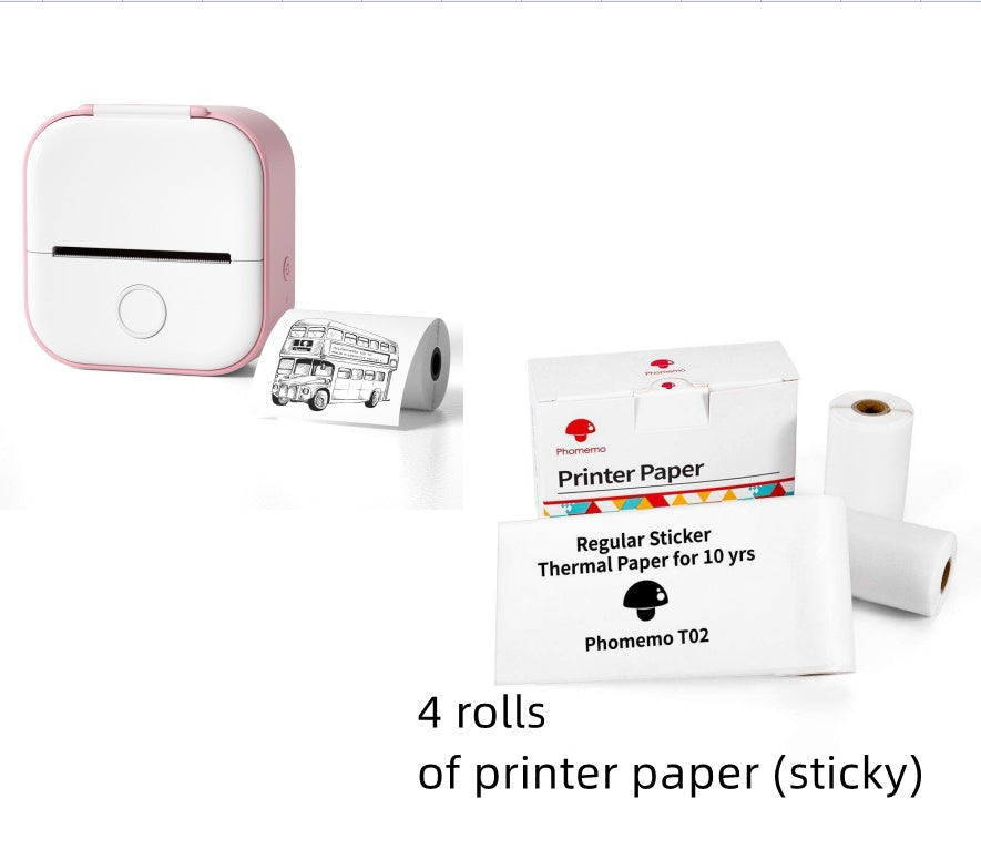 Portable Mini Thermal Label & Photo Printer – Bluetooth-Compatible, Home & Student Use, Price Tag Printer
