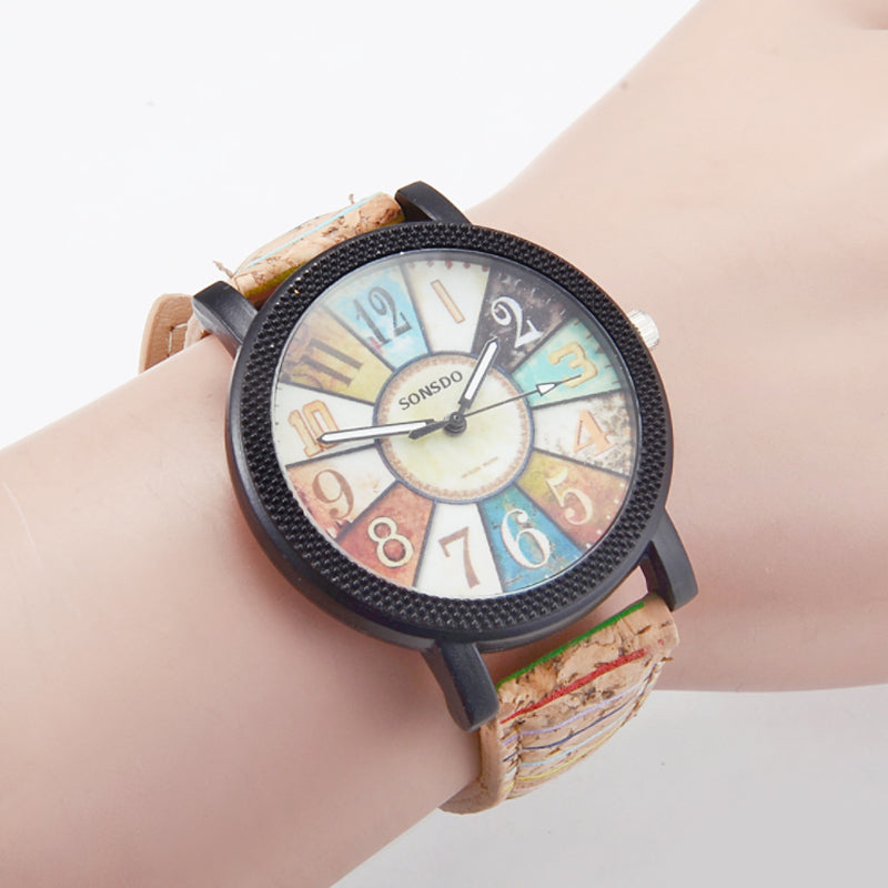 Casual Vintage Leather Women’s Quartz Wrist Watch – Perfect Gift Clock