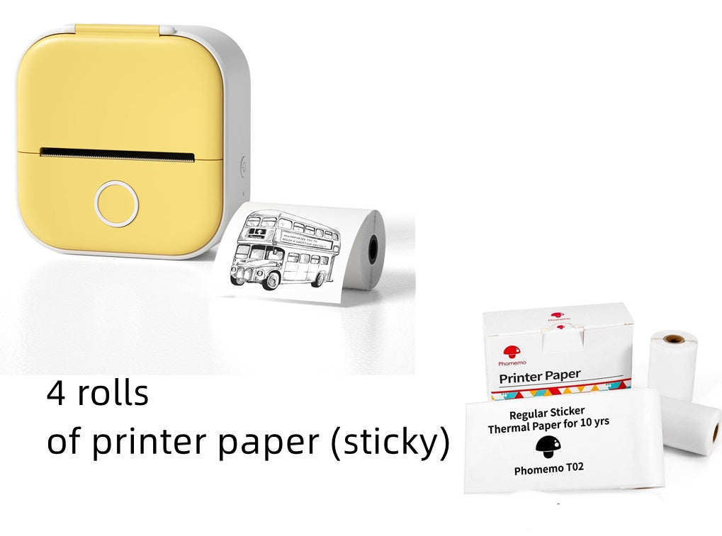 Portable Mini Thermal Label & Photo Printer – Bluetooth-Compatible, Home & Student Use, Price Tag Printer