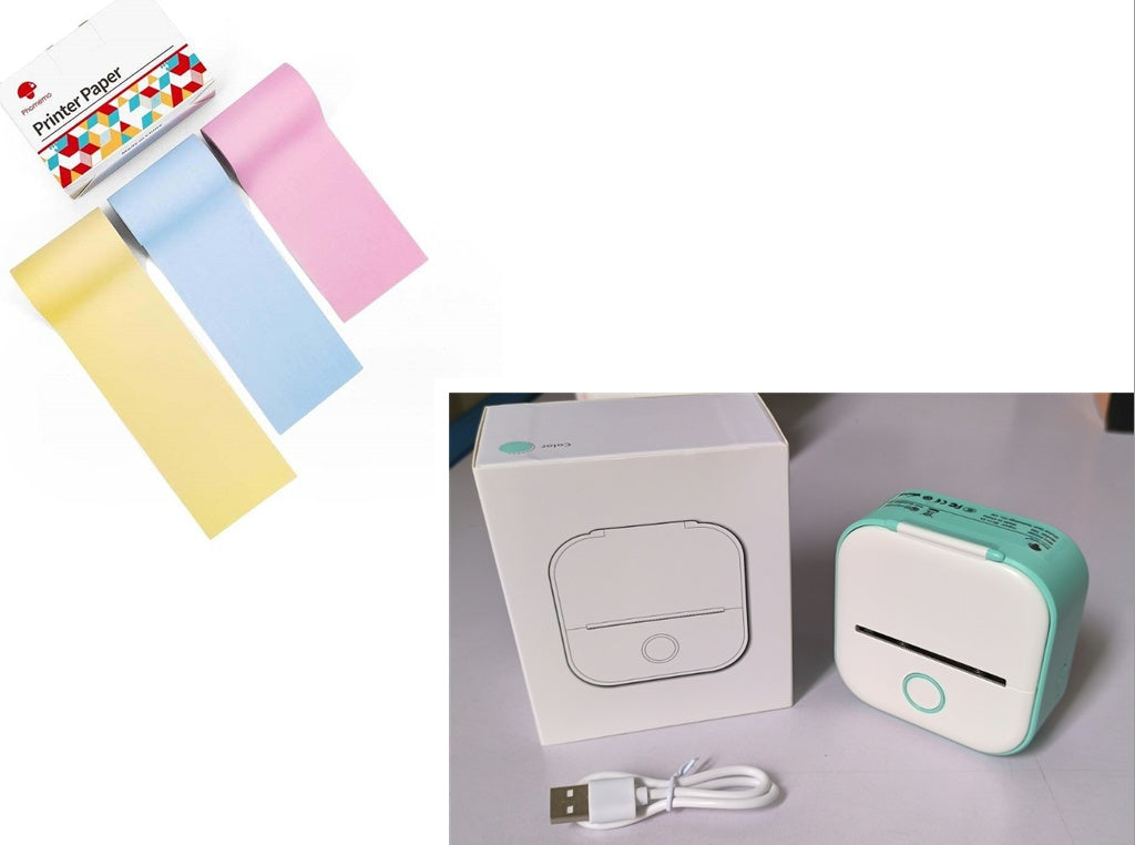 Portable Mini Thermal Label & Photo Printer – Bluetooth-Compatible, Home & Student Use, Price Tag Printer