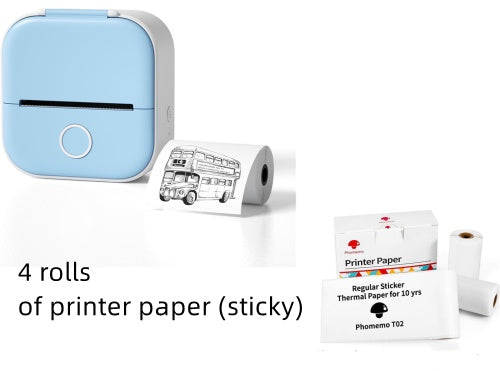 Portable Mini Thermal Label & Photo Printer – Bluetooth-Compatible, Home & Student Use, Price Tag Printer