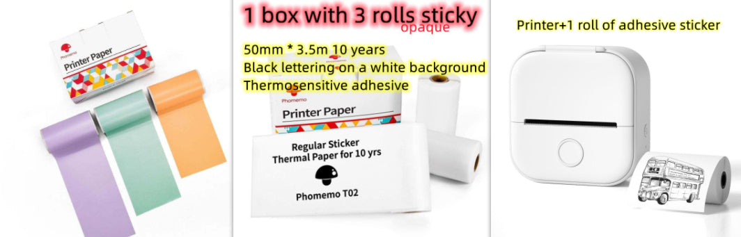 Portable Mini Thermal Label & Photo Printer – Bluetooth-Compatible, Home & Student Use, Price Tag Printer